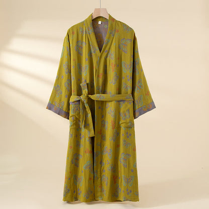 Accappatoio in garza di cotone con kimono a farfalla vintage - Taglia unica - image 0
