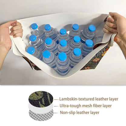 Contenitore portaoggetti di grande capacità in pelle di cigno rurale - image 6