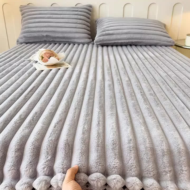 Lenzuolo con angoli semplice in pile caldo e soffice - image 6