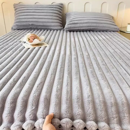 Lenzuolo con angoli semplice in pile caldo e soffice - image 6