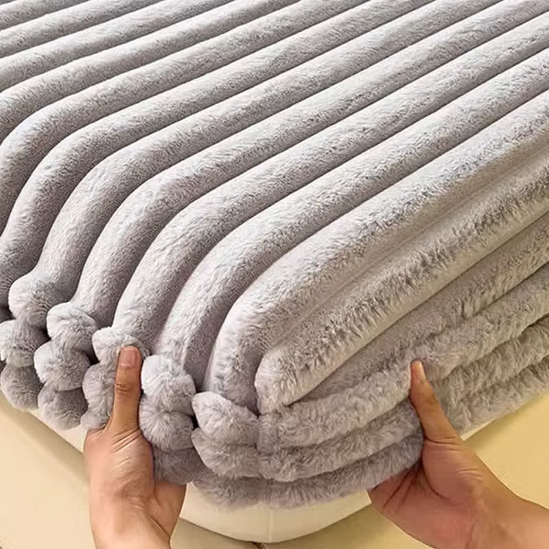 Lenzuolo con angoli semplice in pile caldo e soffice - image 10