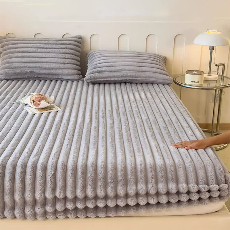 Lenzuolo con angoli semplice in pile caldo e soffice - image 7