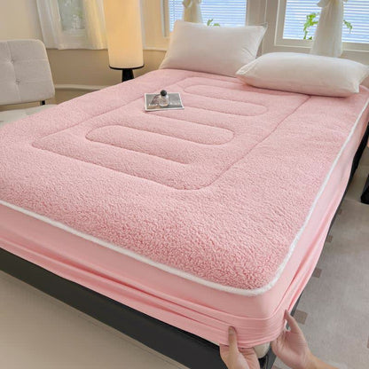 Lenzuolo con angoli caldo Sherpa tinta unita - Rosa - Matrimoniale Grande - image 8