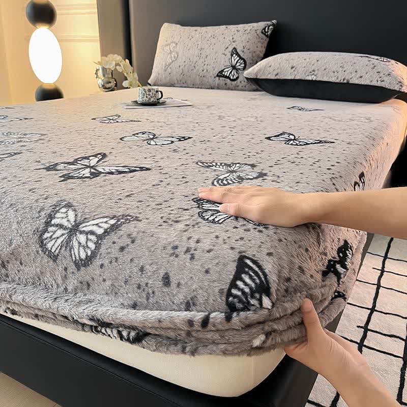 Lenzuolo con angoli caldo in pile a forma di farfalla - 2 federe - 48cm x 74cm - image 0