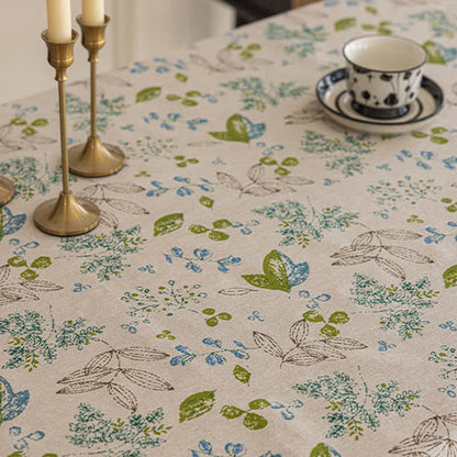 Tovaglia con nappe stampate a foglie fresche - image 4