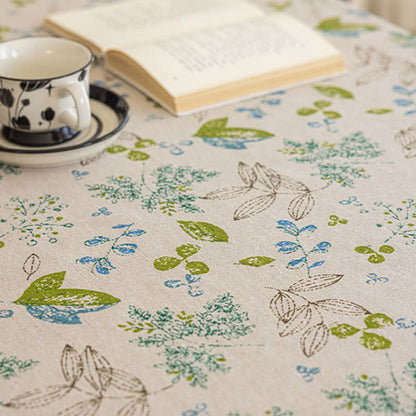 Tovaglia con nappe stampate a foglie fresche - image 3