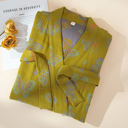 Accappatoio in garza di cotone con kimono a farfalla vintage - image 1