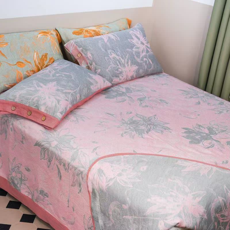 Set di biancheria da letto in garza di cotone Dahlia (4 pezzi) - image 9