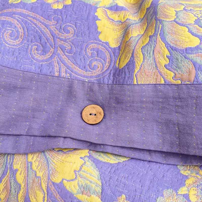 Lussuoso set di biancheria da letto in garza di cotone con motivo peonia (4 pezzi) - image 6