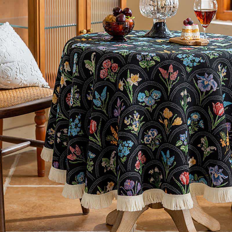 Tovaglia con nappa e bouquet in fiore vintage - image 2