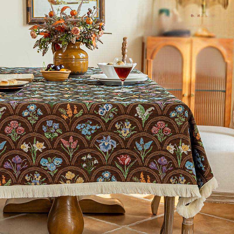 Tovaglia con nappa e bouquet in fiore vintage - image 7