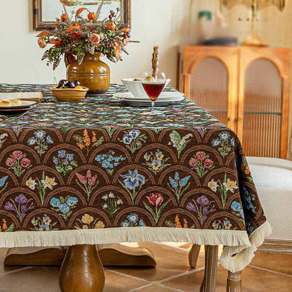 Tovaglia con nappa e bouquet in fiore vintage - image 7