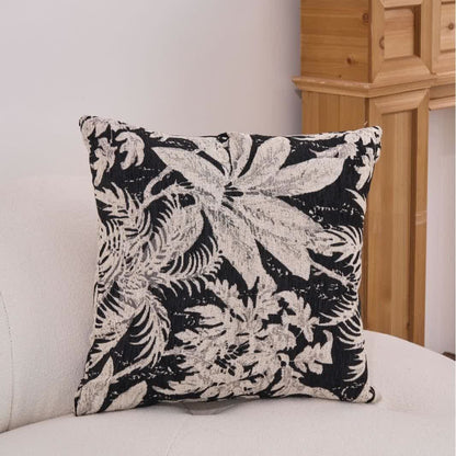 Cuscino decorativo con foglie di isola tropicale - Nero - 60cm x 60cm - image 5