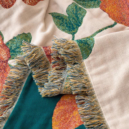 Trapunta reversibile con nappe in garza di cotone rosa - image 5