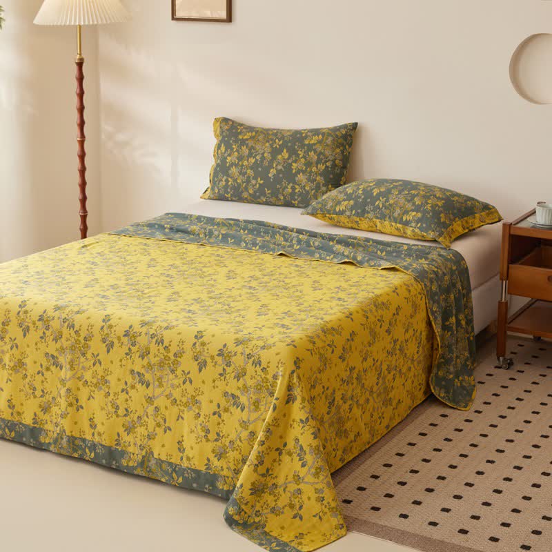Biancheria da letto in garza di cotone jacquard Plum Blossom - image 6