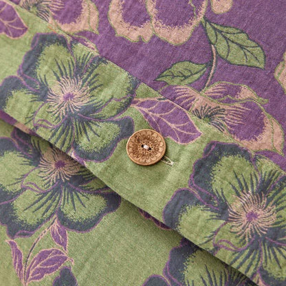 Biancheria da letto in garza di cotone jacquard con fiori di pesco - image 4