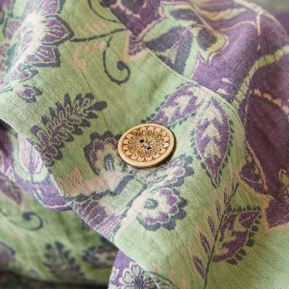 Biancheria da letto in garza di cotone jacquard floreale astratto - image 3