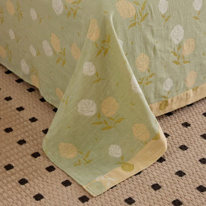 Biancheria da letto in garza di cotone jacquard rosa pastello - image 8