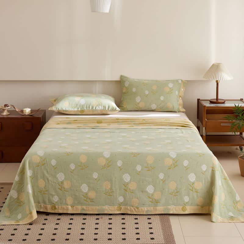 Biancheria da letto in garza di cotone jacquard rosa pastello - image 6