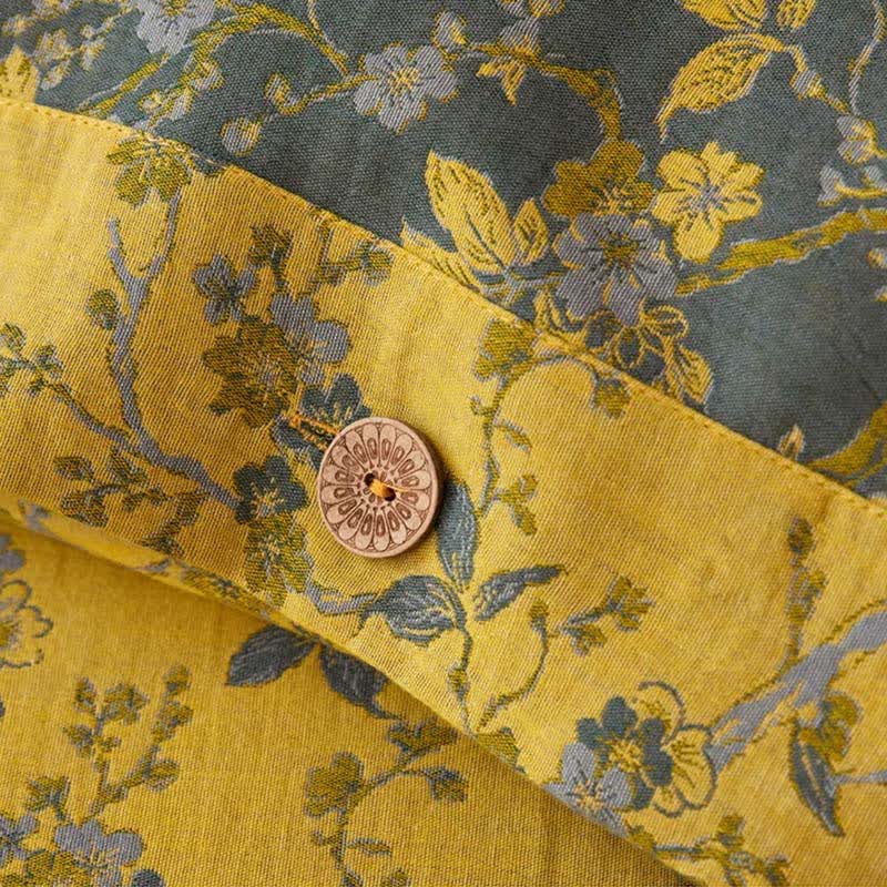 Biancheria da letto in garza di cotone jacquard Plum Blossom - image 7