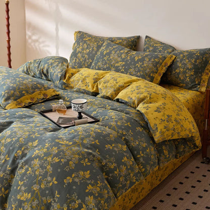 Biancheria da letto in garza di cotone jacquard Plum Blossom - image 1