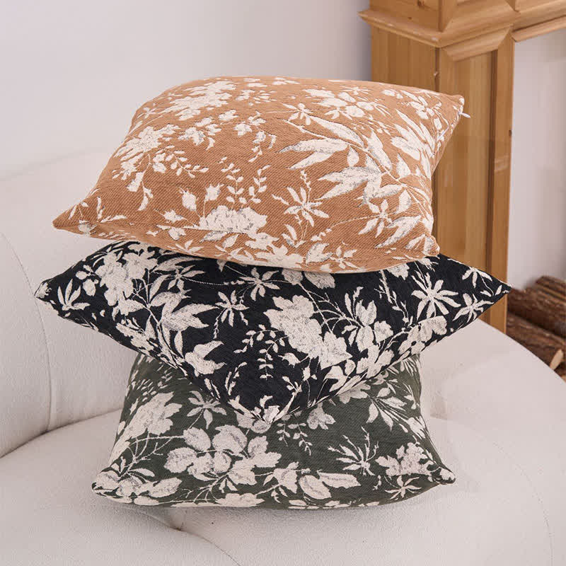 Cuscino decorativo con foglie floreali e inserto - image 4