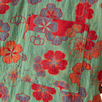 Kimono in garza di cotone con fiori di prugna - image 18