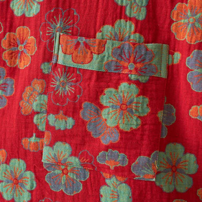 Kimono in garza di cotone con fiori di prugna - image 7