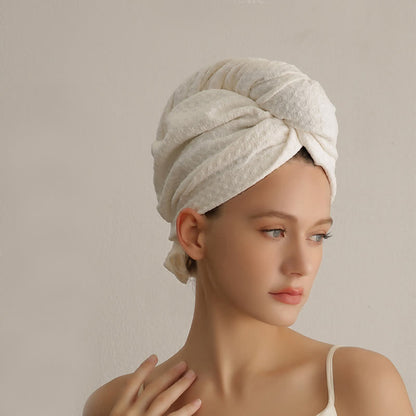 Asciugamano assorbente per capelli a nido d'ape - image 3
