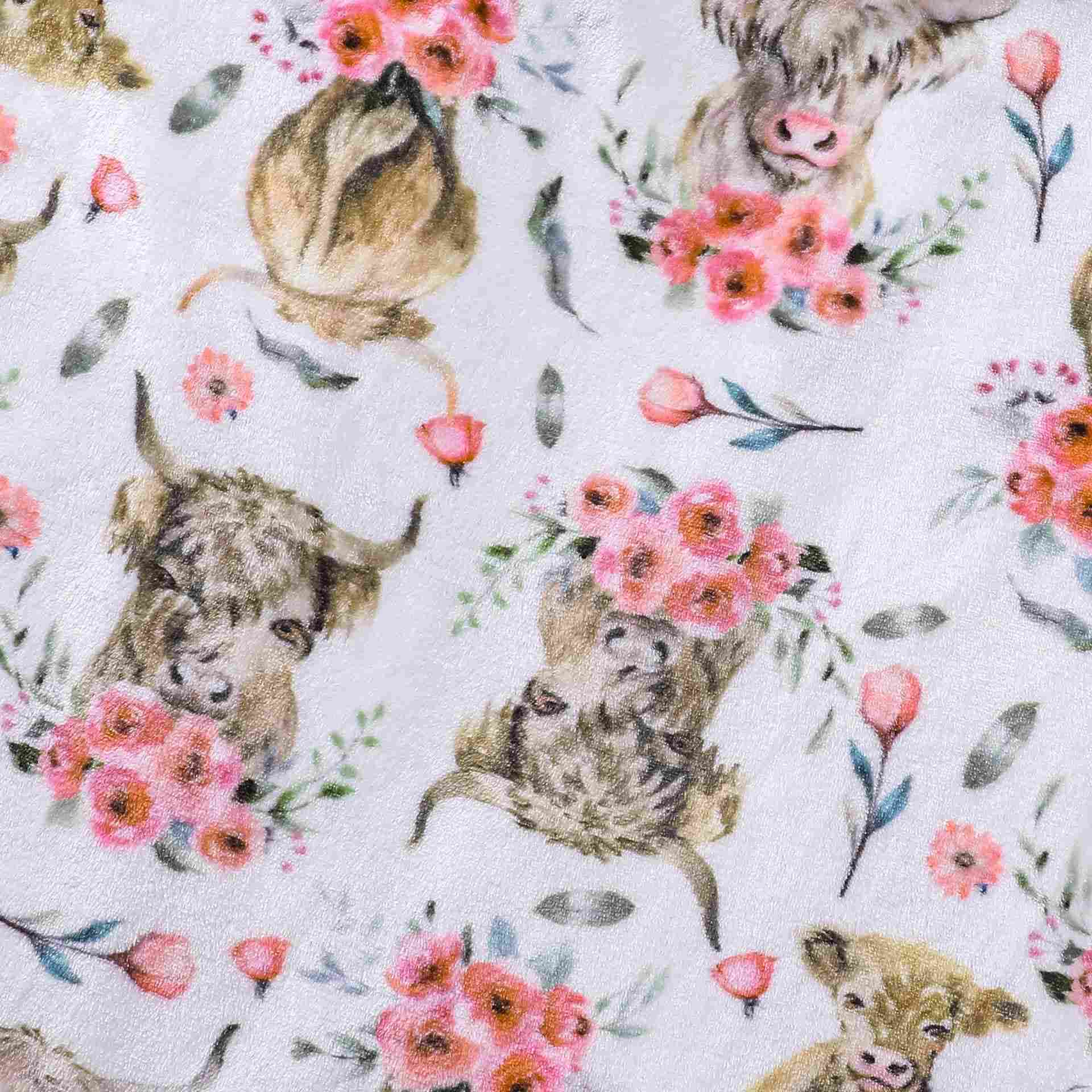 Accappatoio in peluche con stampa floreale animalier - image 7