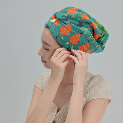 Asciugamano per capelli in cotone Rural Pear - Verde - 2 pezzi - 9" x 21" - image 7