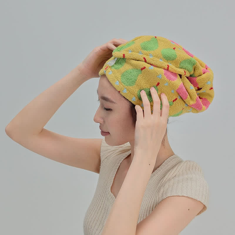 Asciugamano per capelli in cotone Rural Pear - Giallo zenzero - 2 pezzi - 9" x 21" - image 10