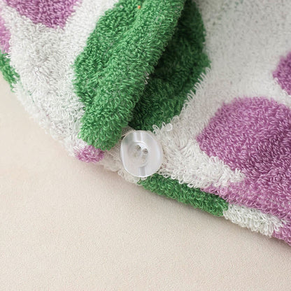 Asciugamano per capelli in cotone tinto in filo a forma di tulipano - image 14