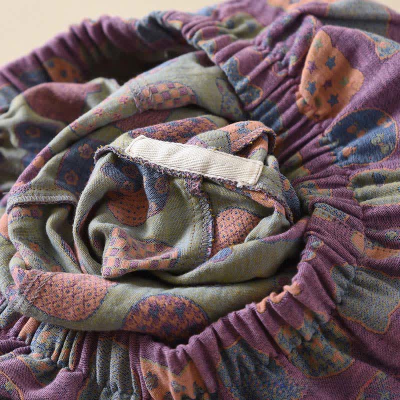 Pigiama a maniche lunghe in cotone vintage con gatto - image 4