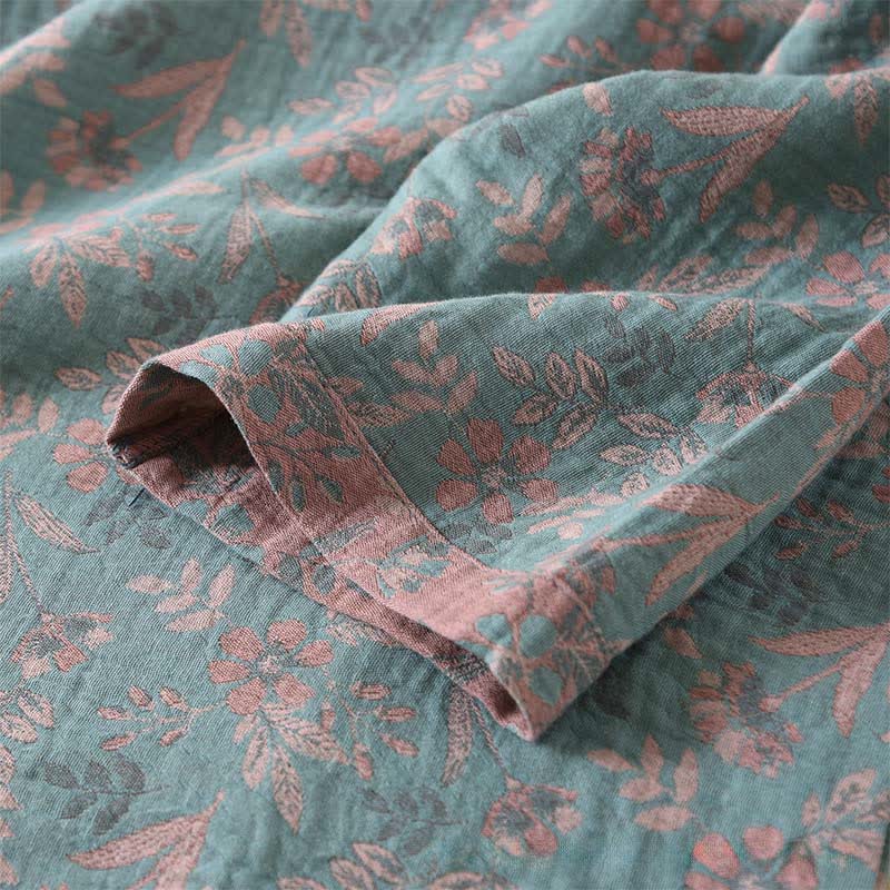 Pigiama a maniche lunghe in cotone vintage con stampa botanica - image 2