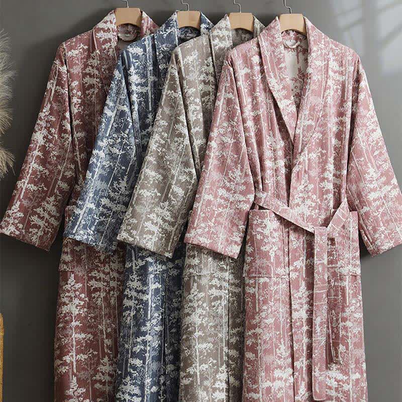 Accappatoio in garza a doppio strato di cotone botanico - image 1