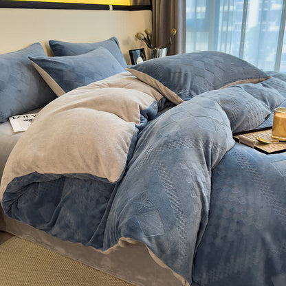 Set di biancheria da letto calda con motivo a quadri a rombi - image 11