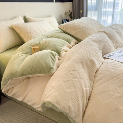 Set di biancheria da letto calda con motivo a quadri a rombi - image 4