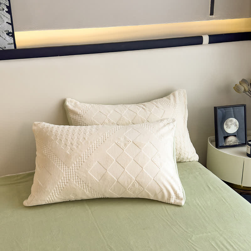 Set di biancheria da letto calda con motivo a quadri a rombi - image 5