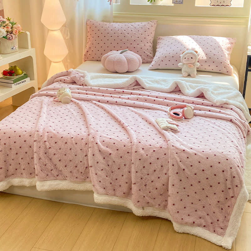 Coperta calda a pois rosa - image 1