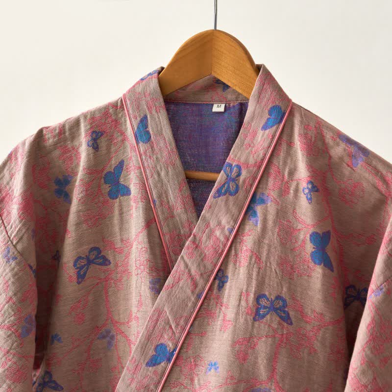 Completo da salotto in kimono di garza di cotone a farfalla - image 5