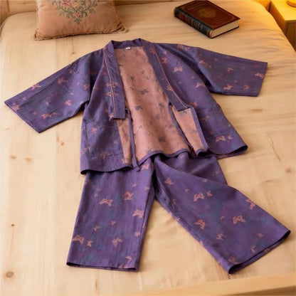 Completo da salotto in kimono di garza di cotone a farfalla - image 0