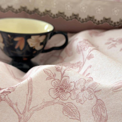 Set di biancheria da letto vintage in cotone con pizzo floreale - image 8