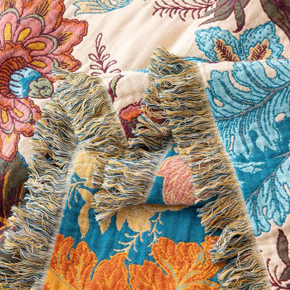 Trapunta in cotone con nappe floreali e foglie tropicali - image 4