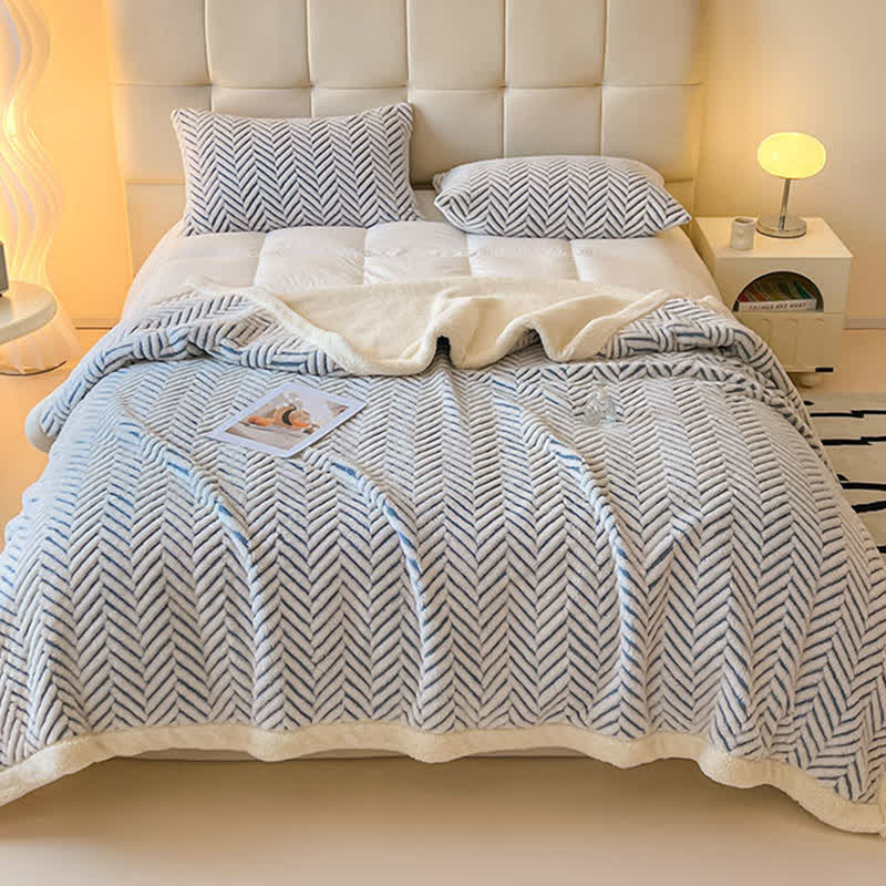 Coperta moderna in jacquard a righe - image 17