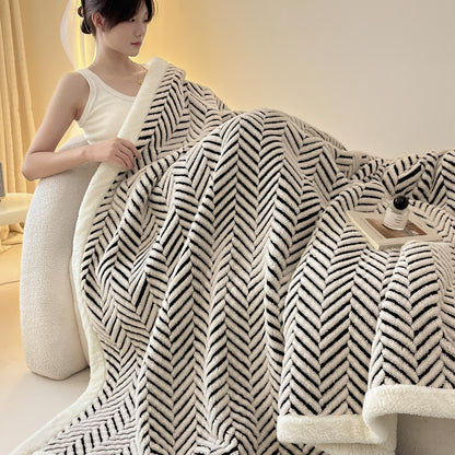 Coperta moderna in jacquard a righe - image 8