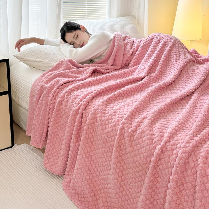 Coperta calda in jacquard a pois - image 9