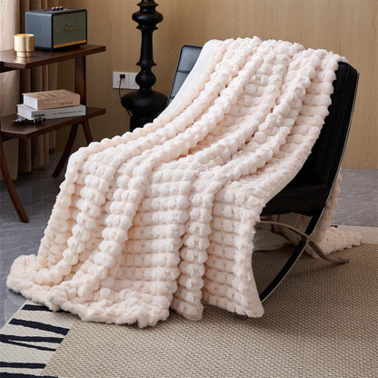 Moderna e lussuosa coperta in pile - Bianco - Matrimoniale - image 11