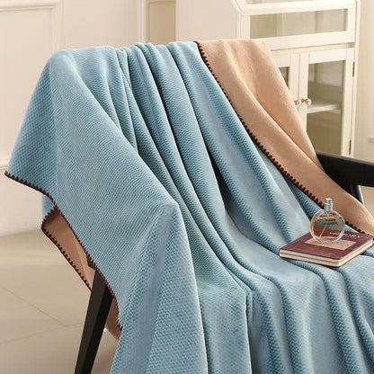 Coperta calda in jacquard scozzese - Blu - 2 federe - 48cm x 74cm - image 14