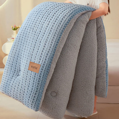 Coperta calda in peluche jacquard a nido d'ape - image 8